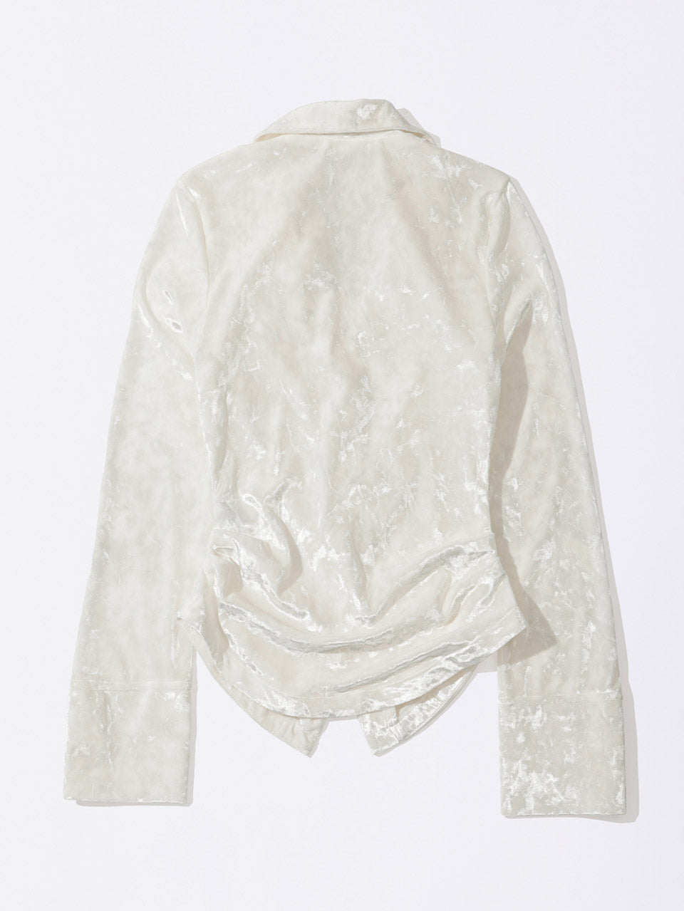 Velour Collar Shirt White