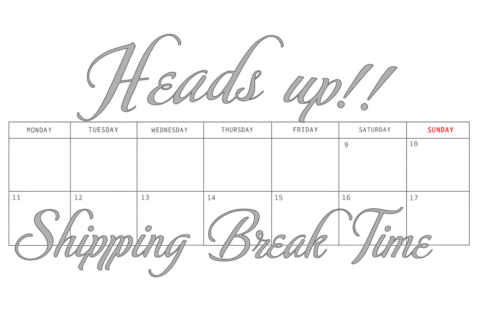 Hands Up!! Shipping Break Time