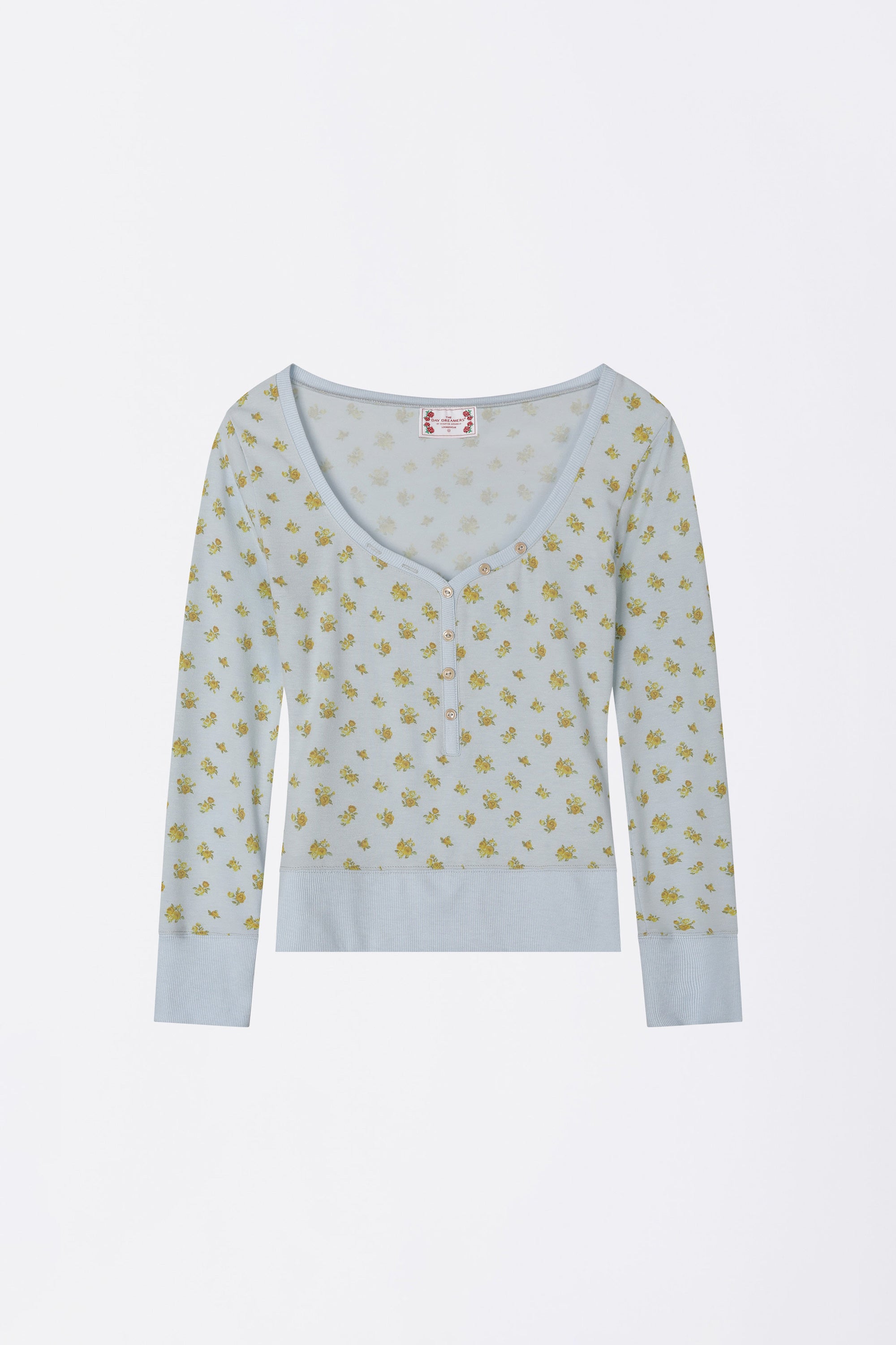 ★SCULPTOR★ Floral Cottage Button Henley Sky SC25S223BL Floral Cottage Button Henley Sky – SCULPTOR JAPAN