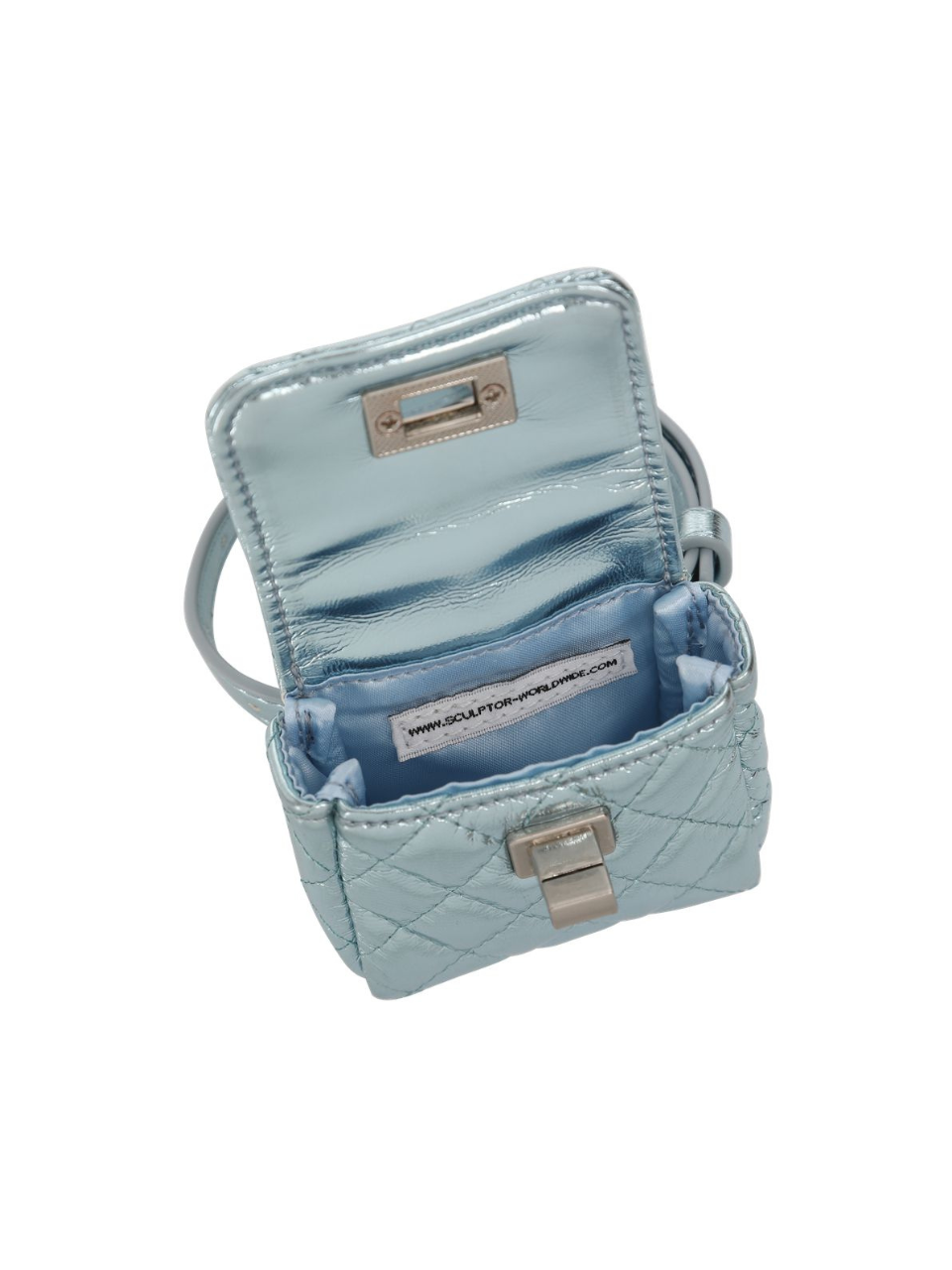 I Coin Purse Metallic Blue