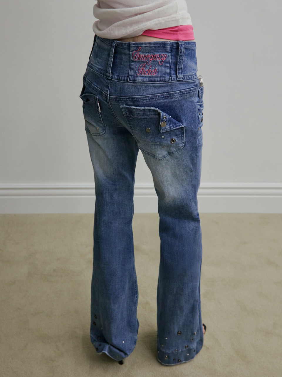 DIY Bootcut Denim Ice Blue