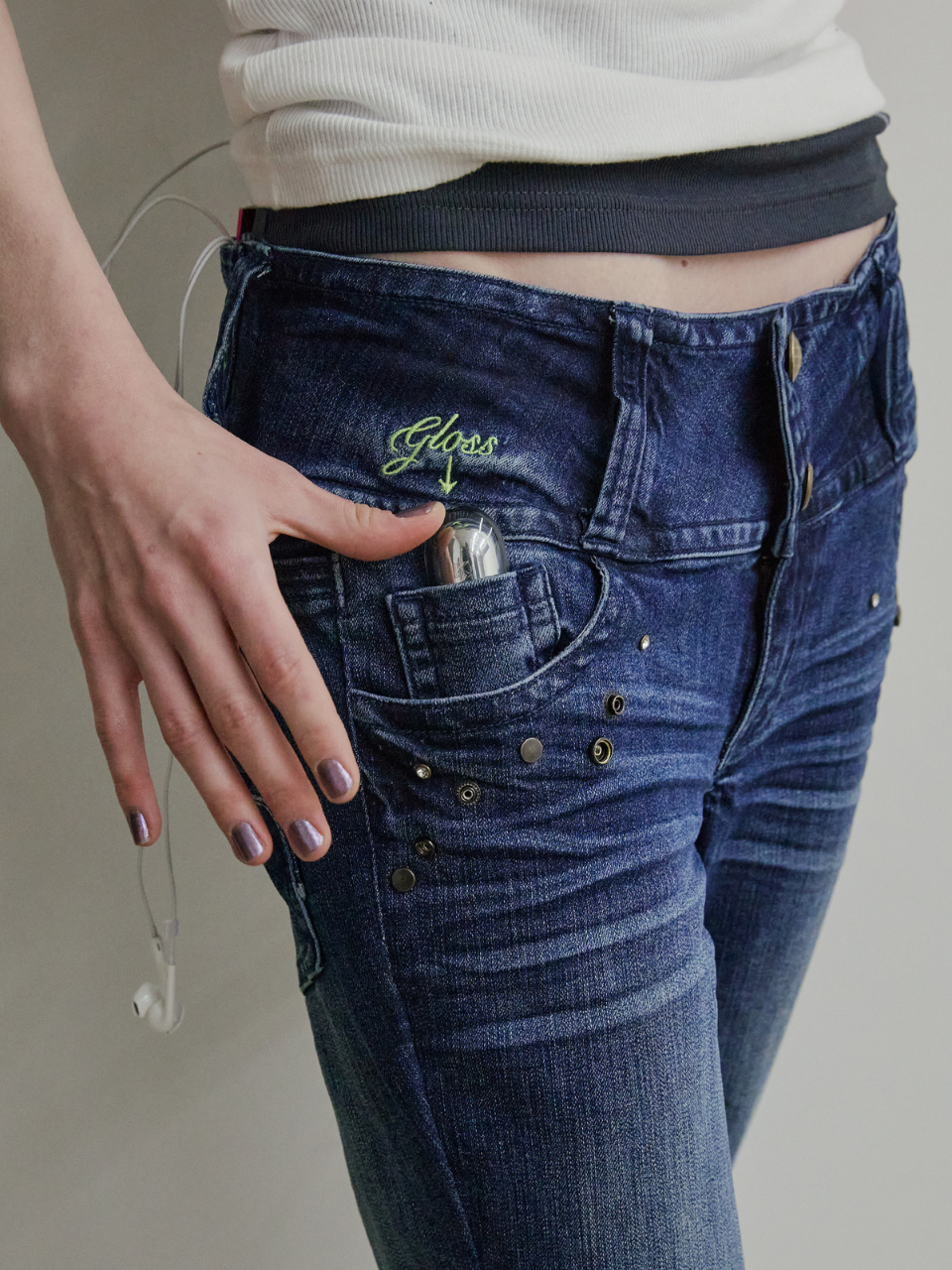 DIY Bootcut Denim Mid Blue