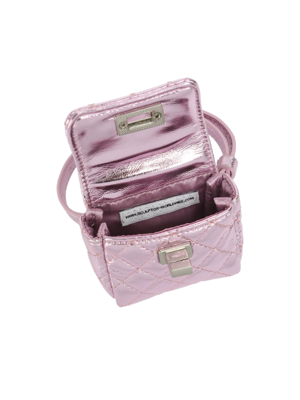 I Coin Purse Metallic Pink