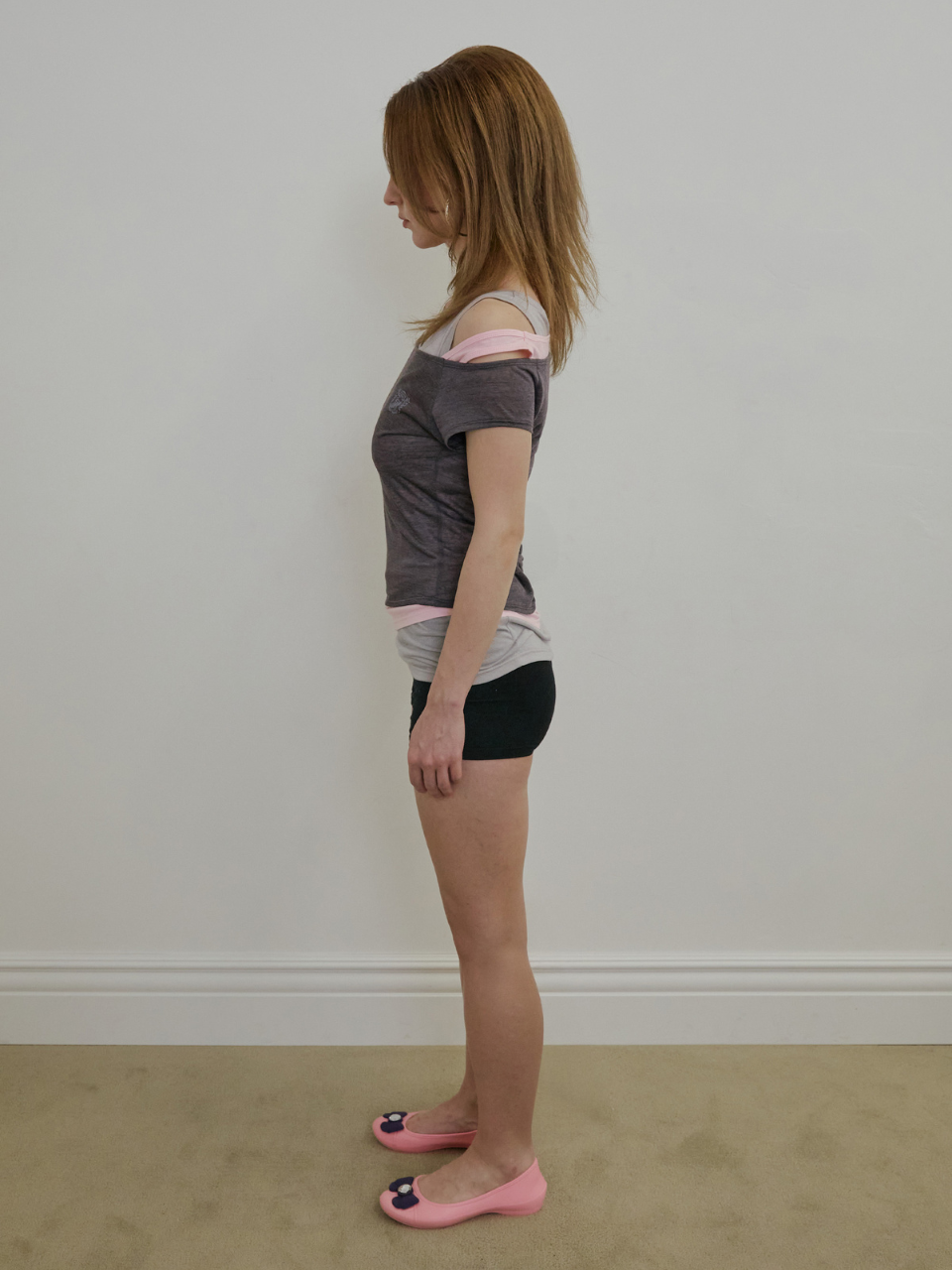 Lazy Sleeveless Layered Tee Charcoal