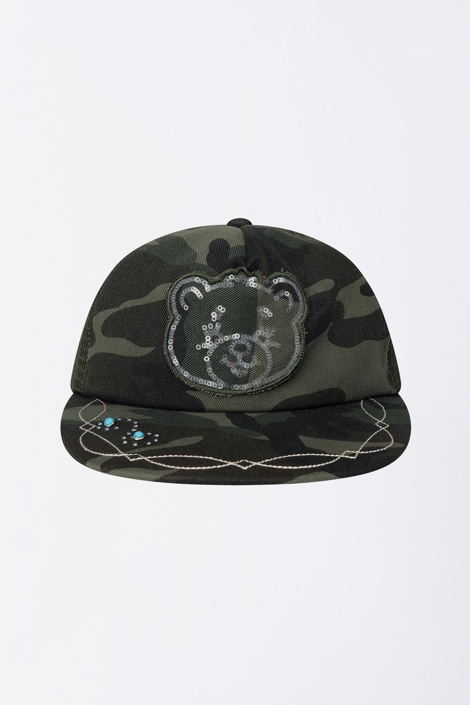 Teddy Sequin Mesh Cap Camo
