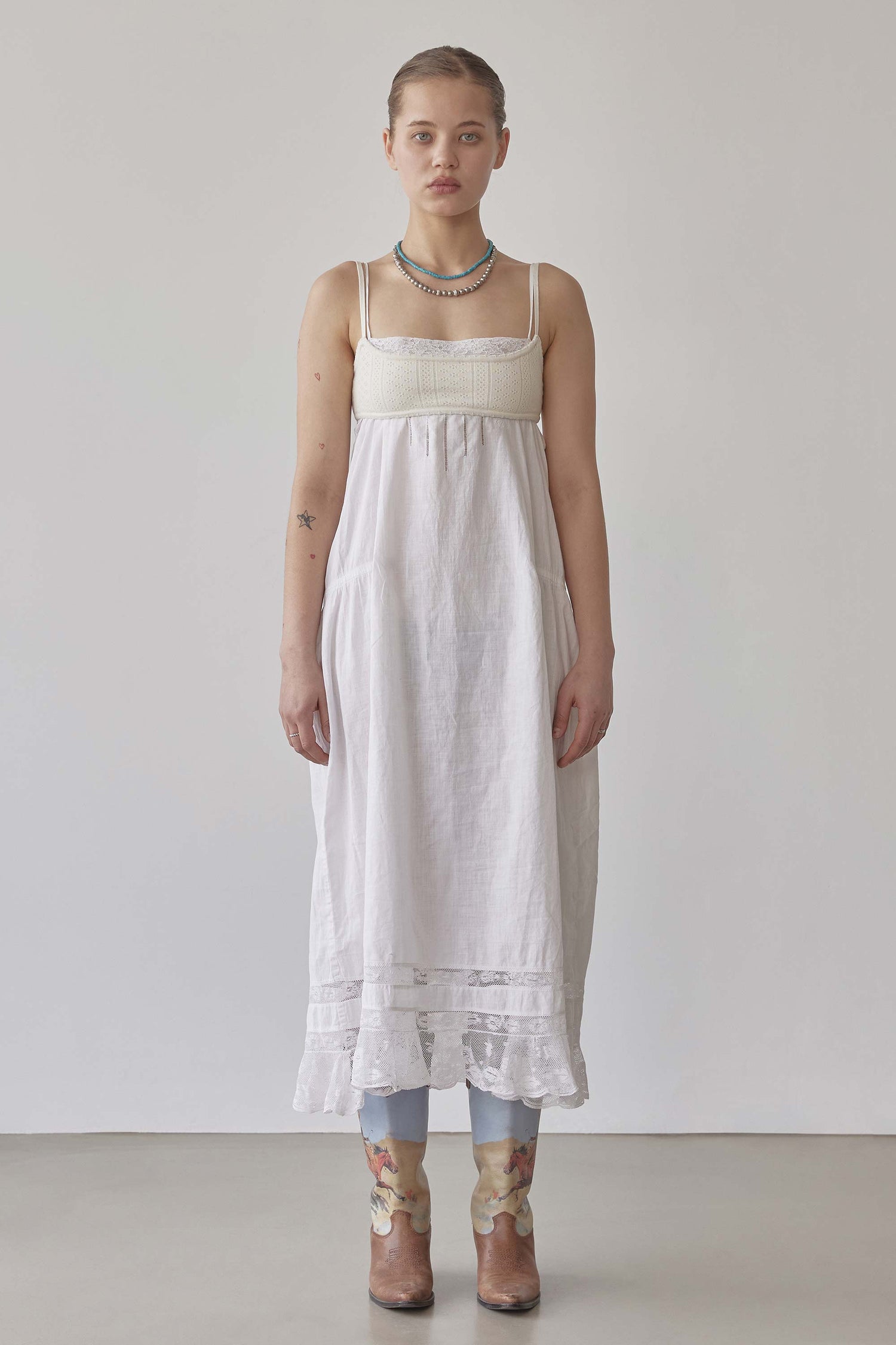 【5月下旬お届け予定】Eyelet Knit Bustier Ivory