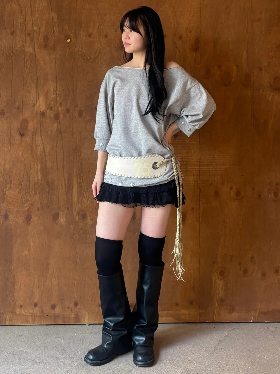 ベルト [Sculptor X Ed Hardy] Faux Leather Angel Belt Mahogany Sculptor X Ed Hardy] Faux Leather Angel Belt Mahogany