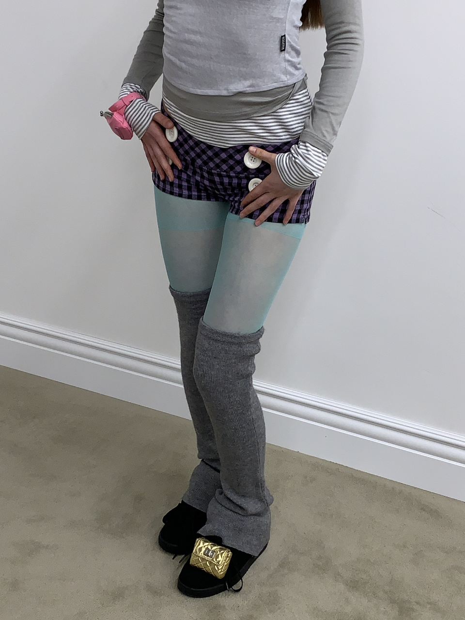 【S/Mのみ5月中旬お届け予定】New Emo Gingham Micro Shorts Purple