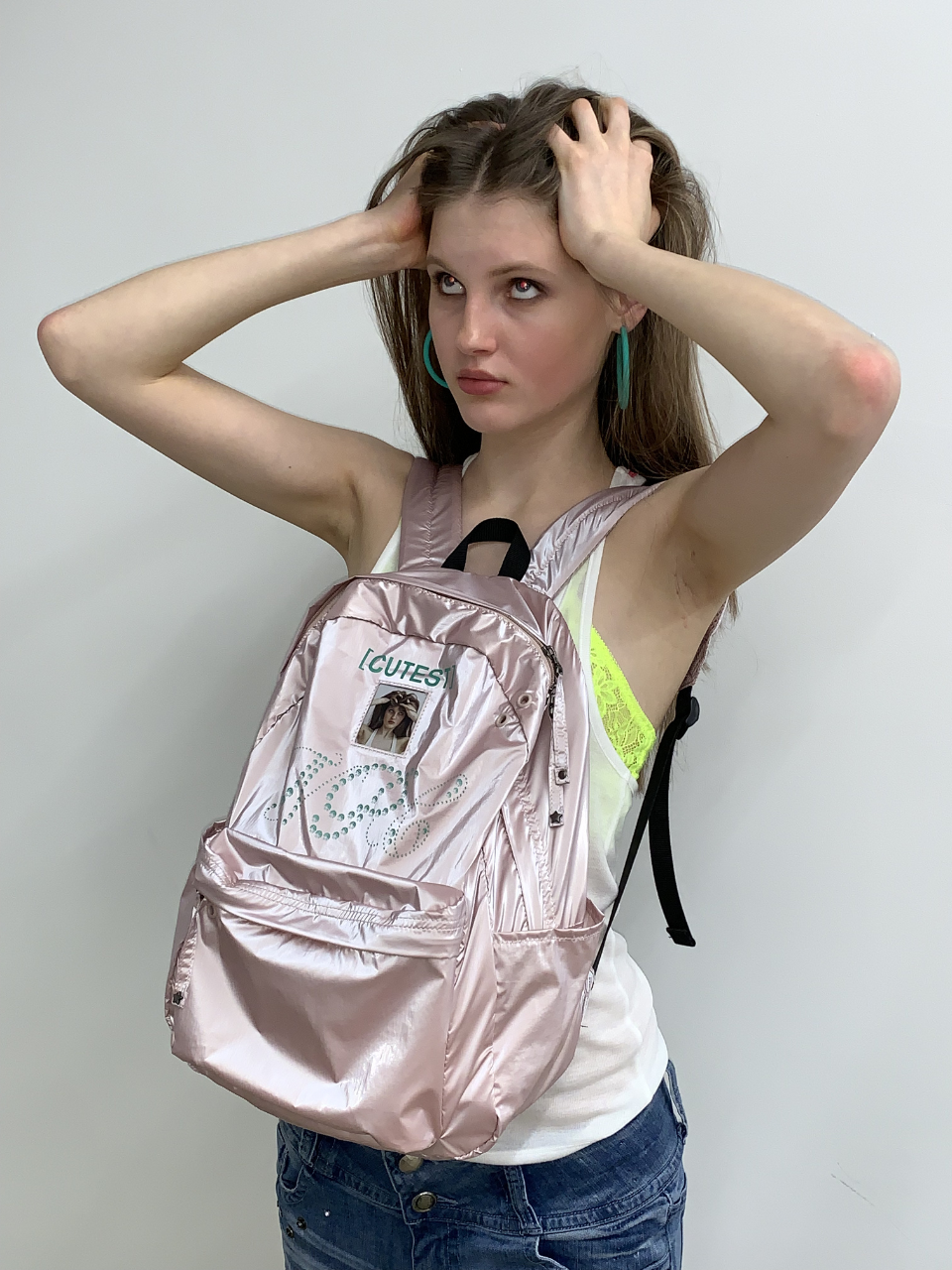 NPC Metallic Backpack Pink