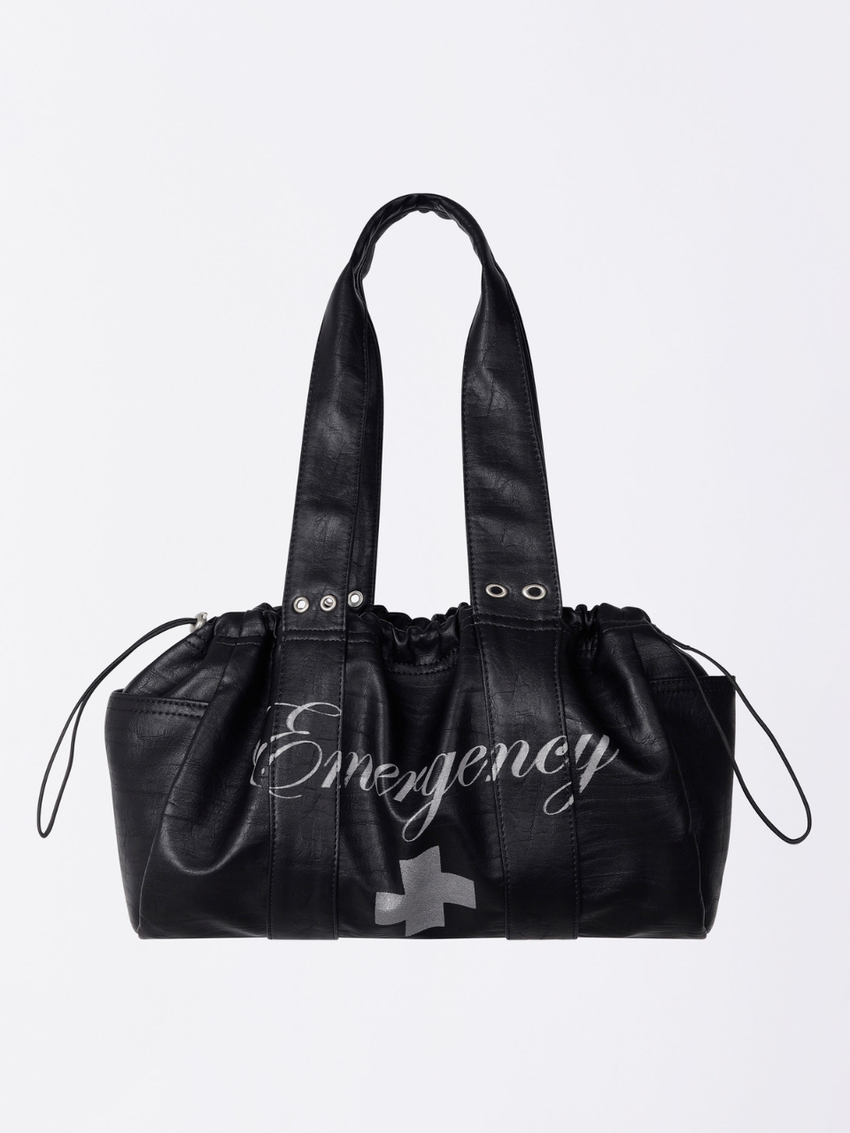 Ruched Sholuder Bag Black