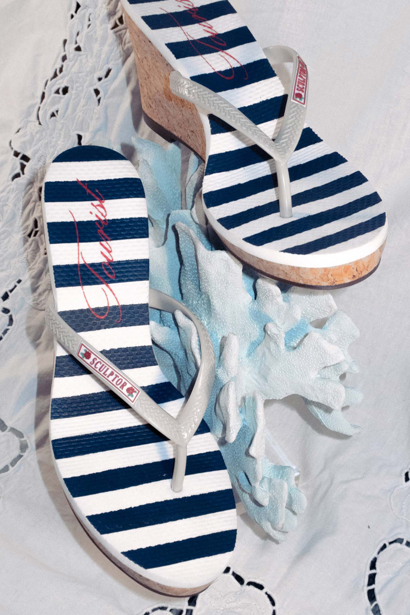 My Go To Heel Sandals Stripe