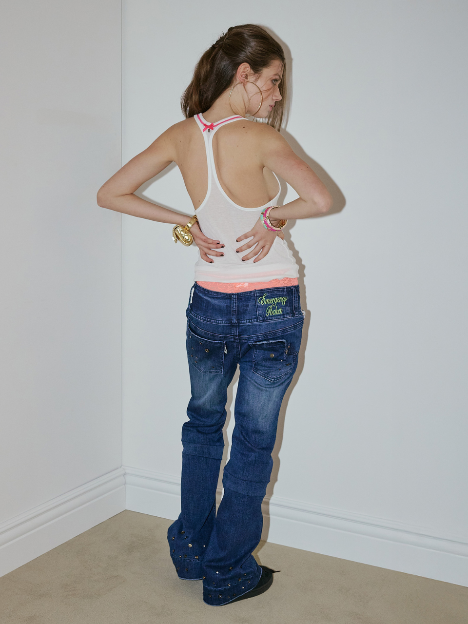 DIY Bootcut Denim Mid Blue