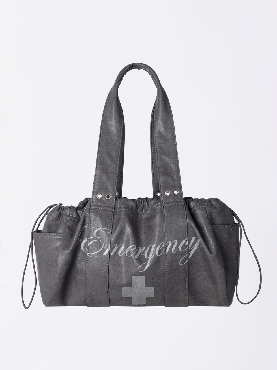 Ruched Sholuder Bag Chalcoal
