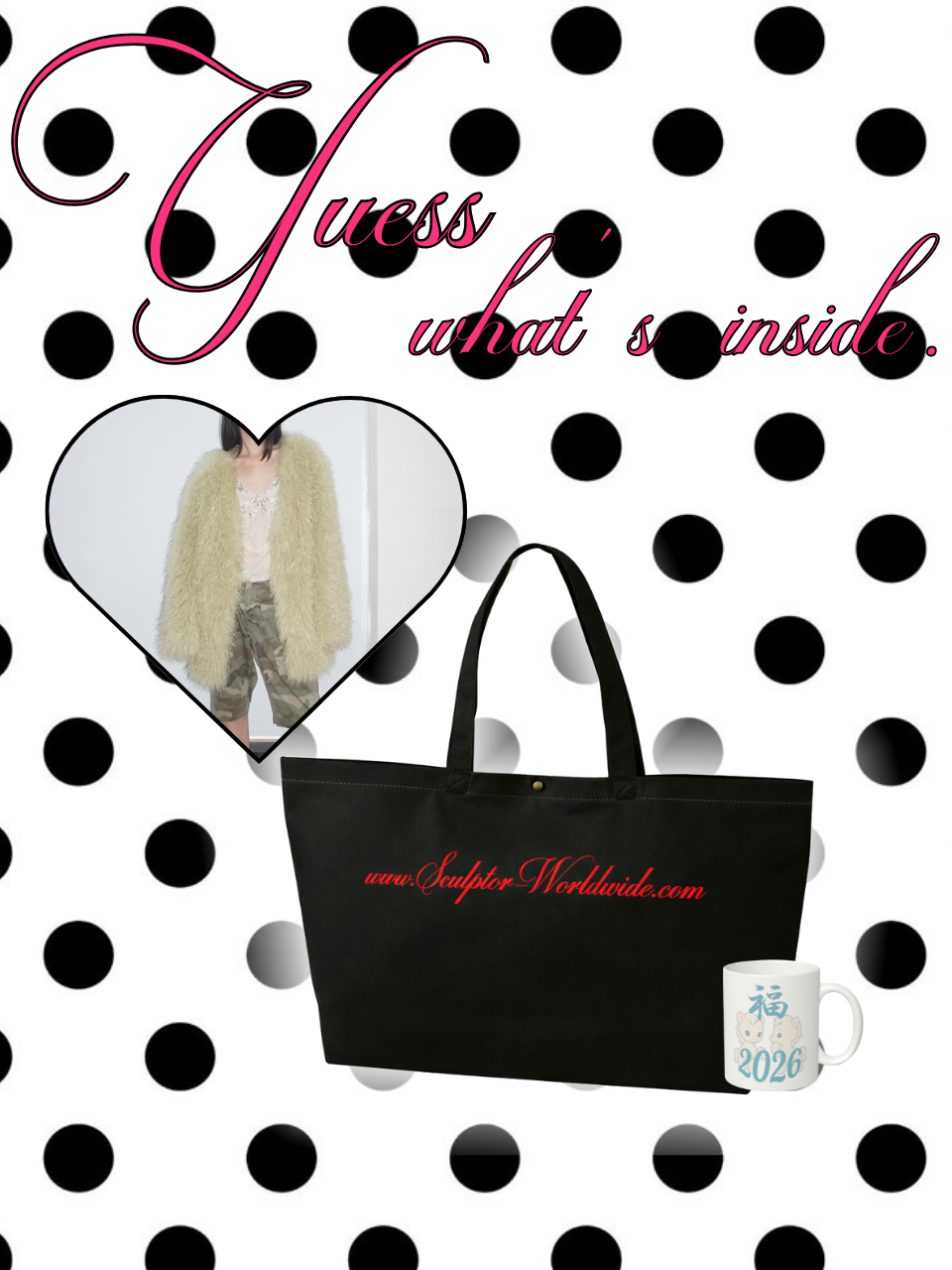 ★ 777 '福' LUCK BAG ★ (Faux Fur Middle Jacket Pale Green)