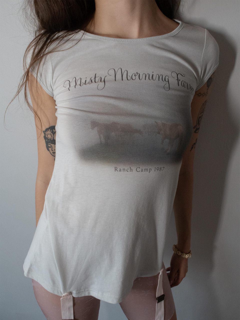 Ranch Lingerie Tee Misty Blue