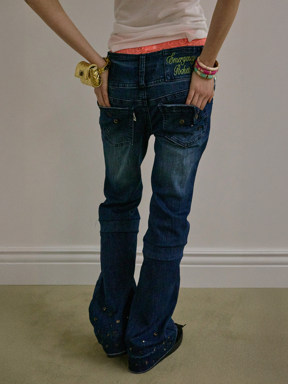 DIY Bootcut Denim Mid Blue