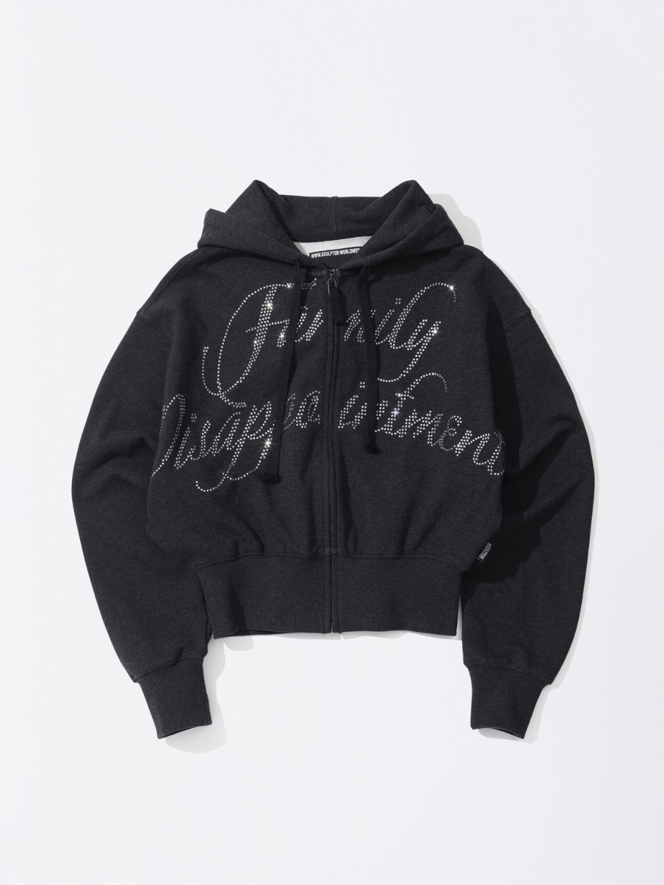 Bad Seed Jewel Hooded Zip-Up Melange Charcoal