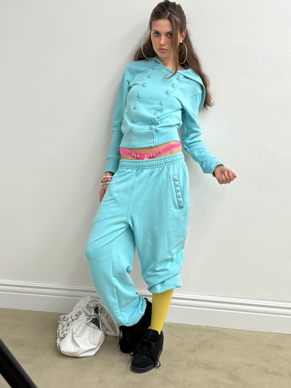 【6月上旬お届け予定】Napoleon Stud Hoodie Acid Blue