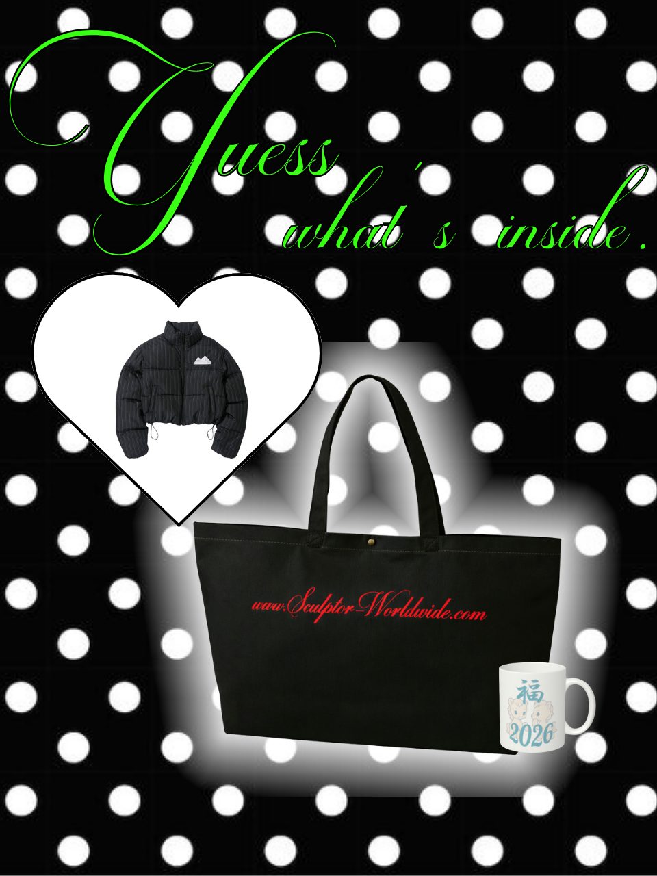 ★ 777 '福' LUCK BAG ★ (So Demure Cropped Puffer Down Faded Black)