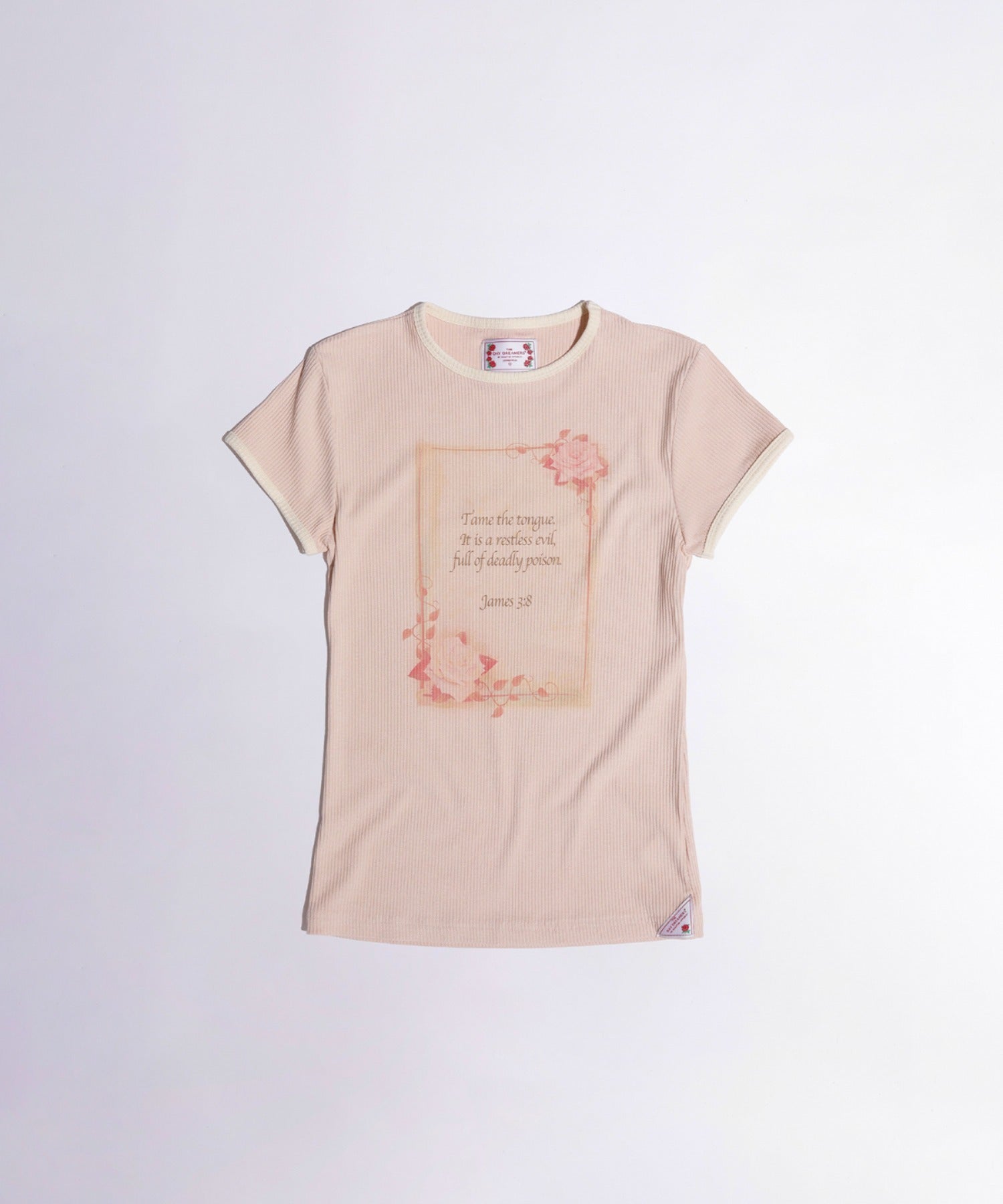 Rose Ringer Tee Peach Fuzz