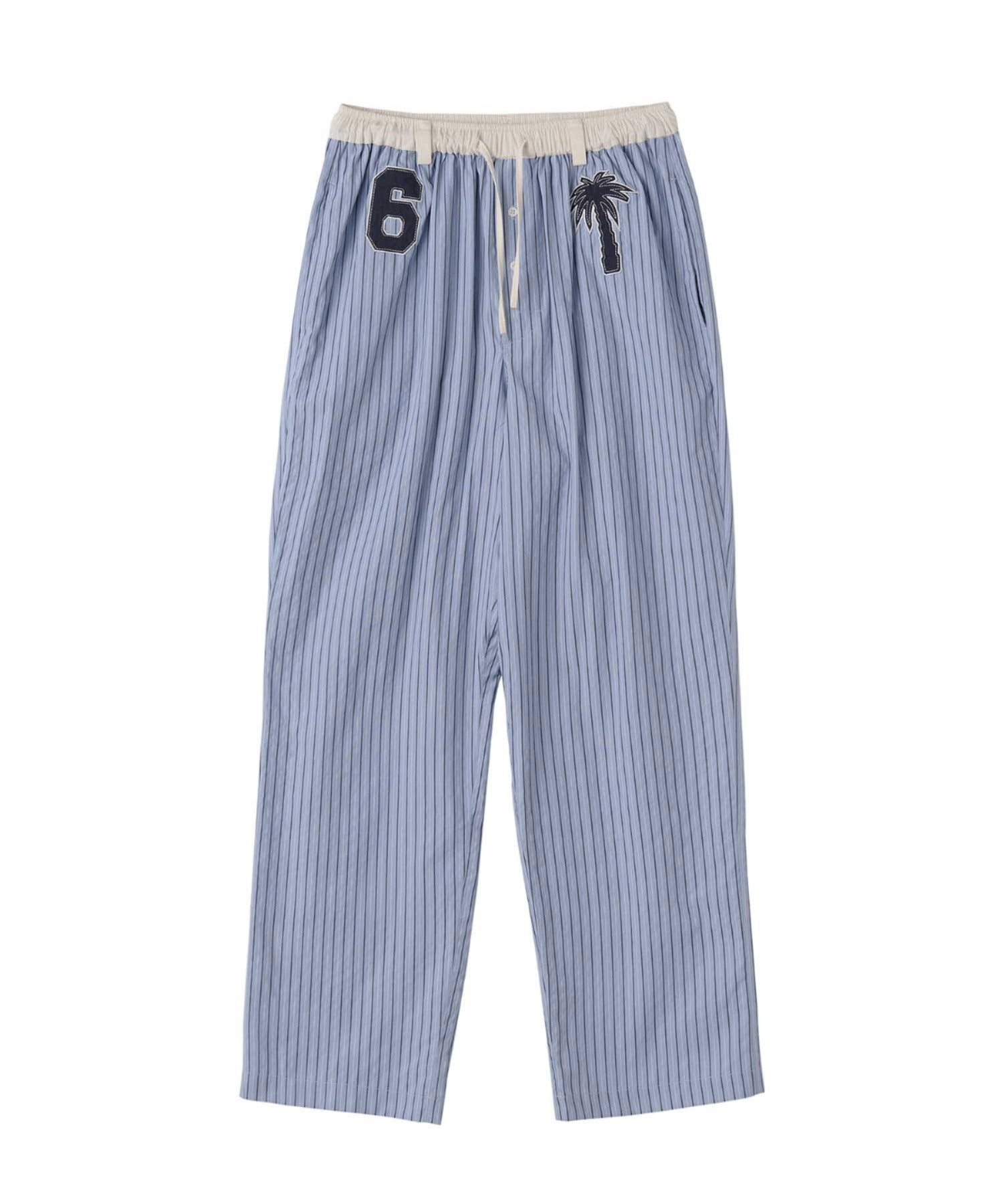 Woke Up Like This PJ Pants Blue Stripe