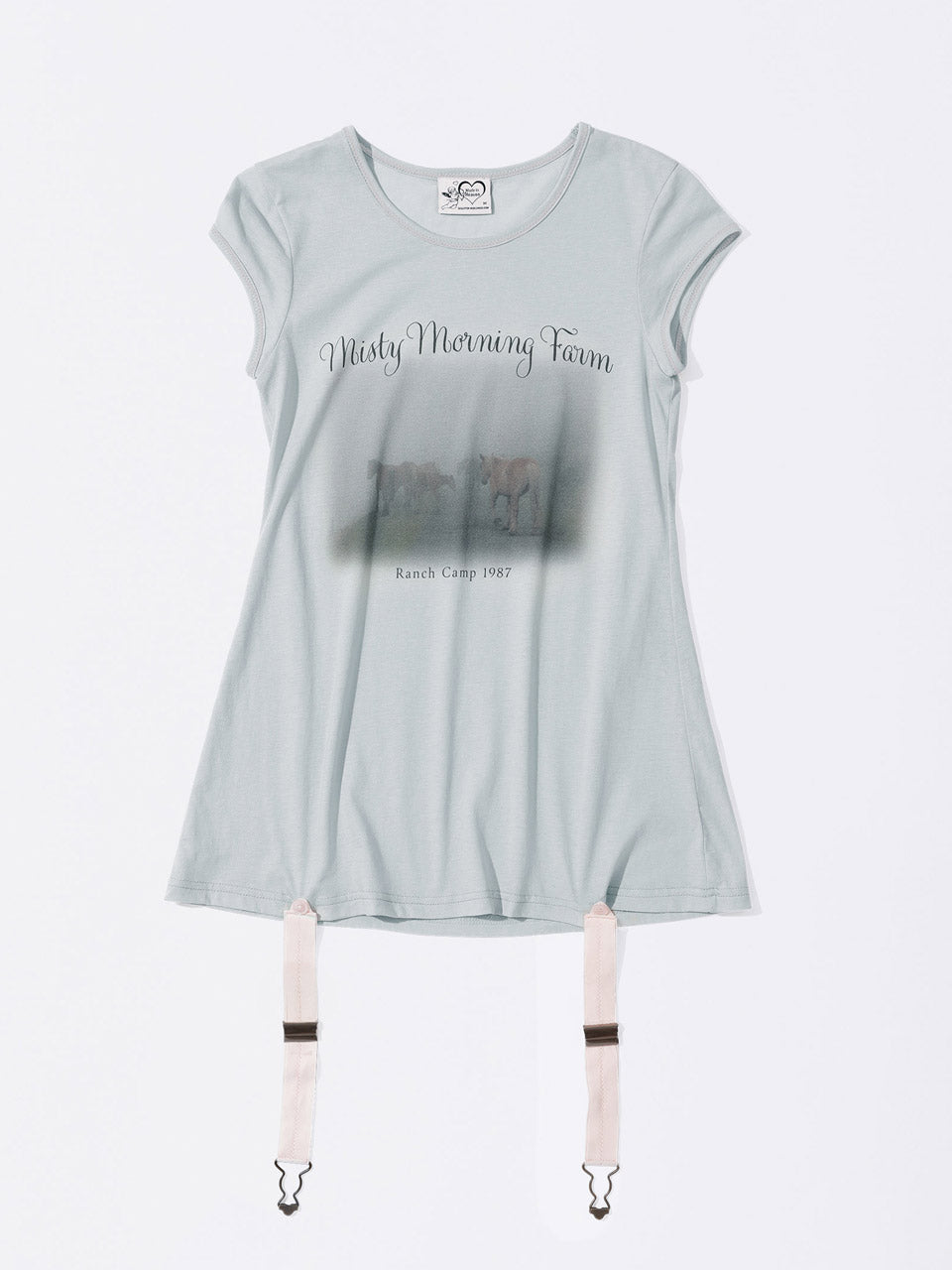 Ranch Lingerie Tee Misty Blue