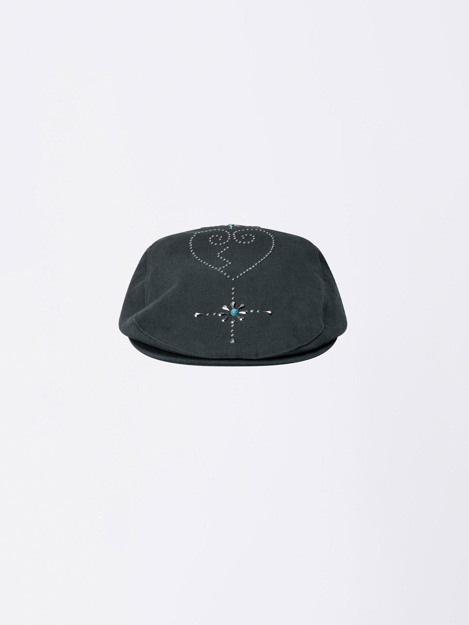 Boho Stud Hunting Cap Charcoal
