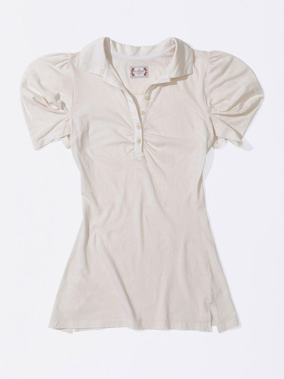 Shirring Tennis Dress Dirty White