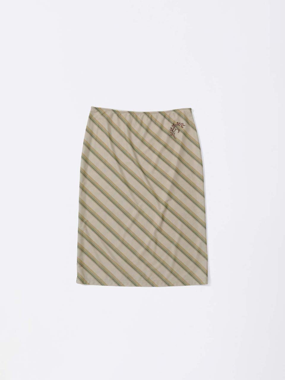 Mesh Stripe Midi Skirt Butter
