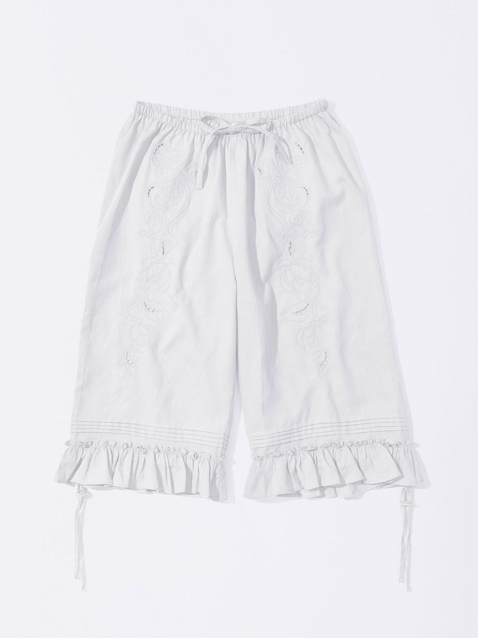 Cottage Cotton Capri Pants White