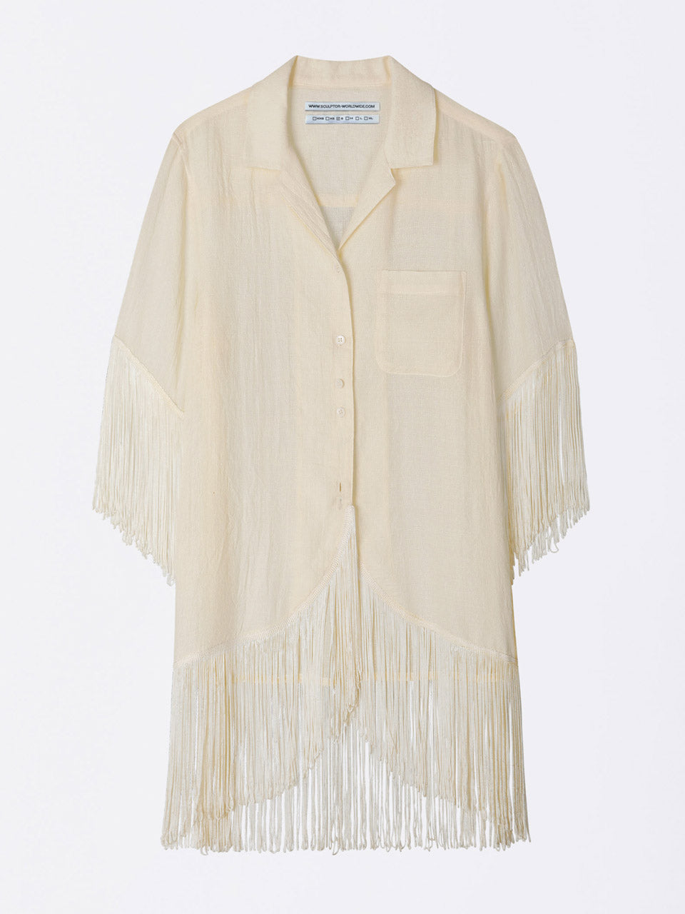Boho Hawaiian Shirt Cream