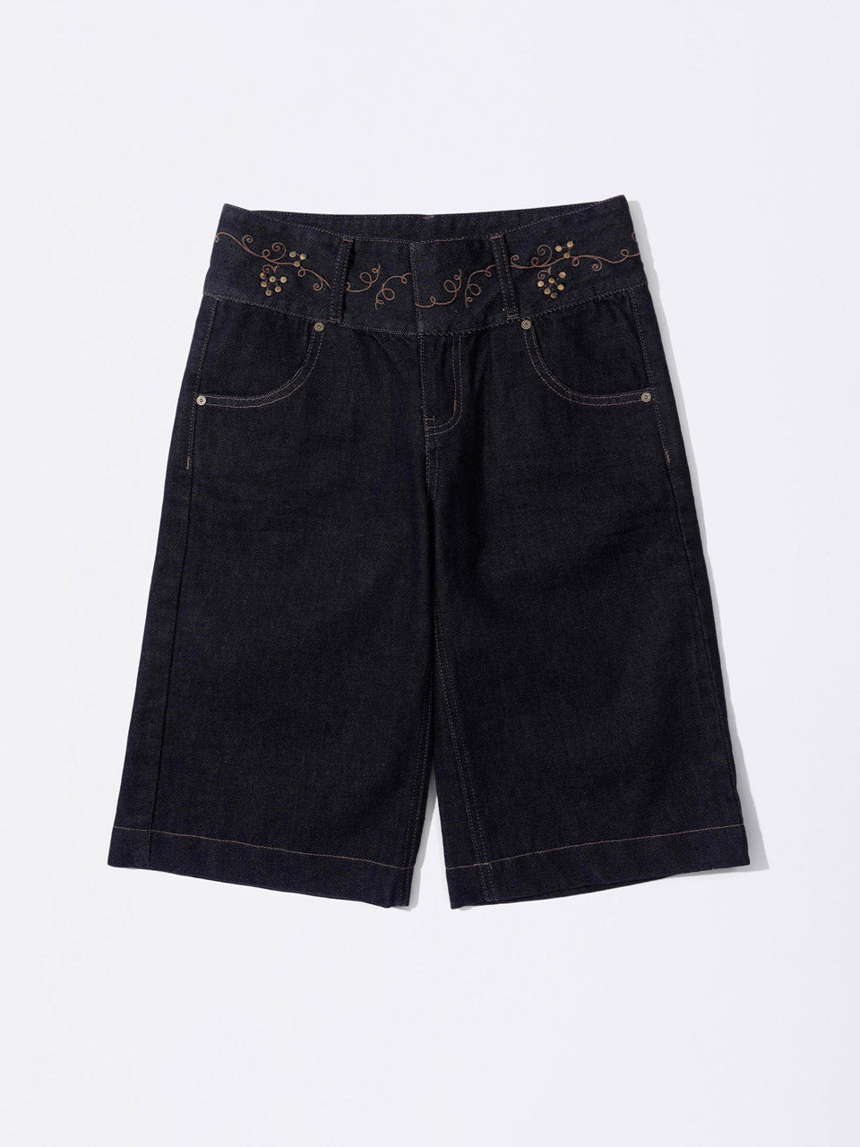無料配送 ◆ Sculptor ◆ Vine Half Denim Pants Vine Half Denim Pants Ice Blue – Sculptor