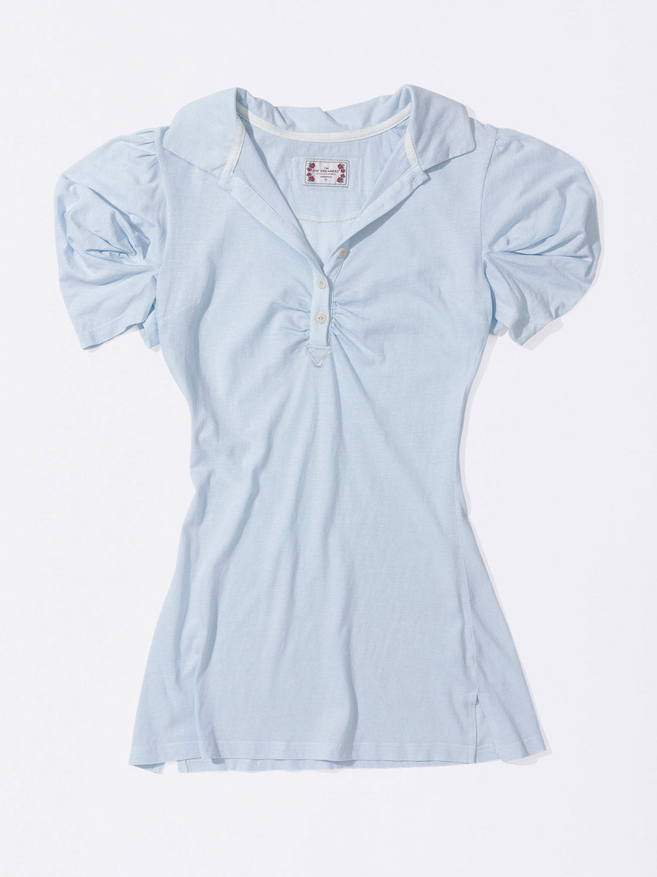 Shirring Tennis Dress Baby Blue