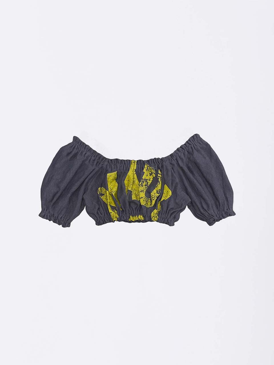 Crinkle Volumer Top Dusty Navy
