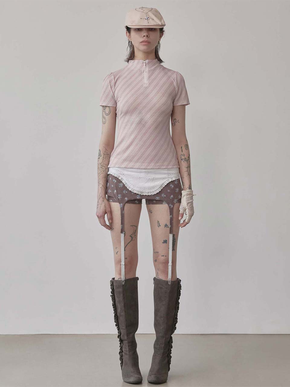 無料配送 ◆ Sculptor ◆ Cottage Garter Belt Skort Cottage Garter Belt Skort Brown – SCULPTOR JAPAN