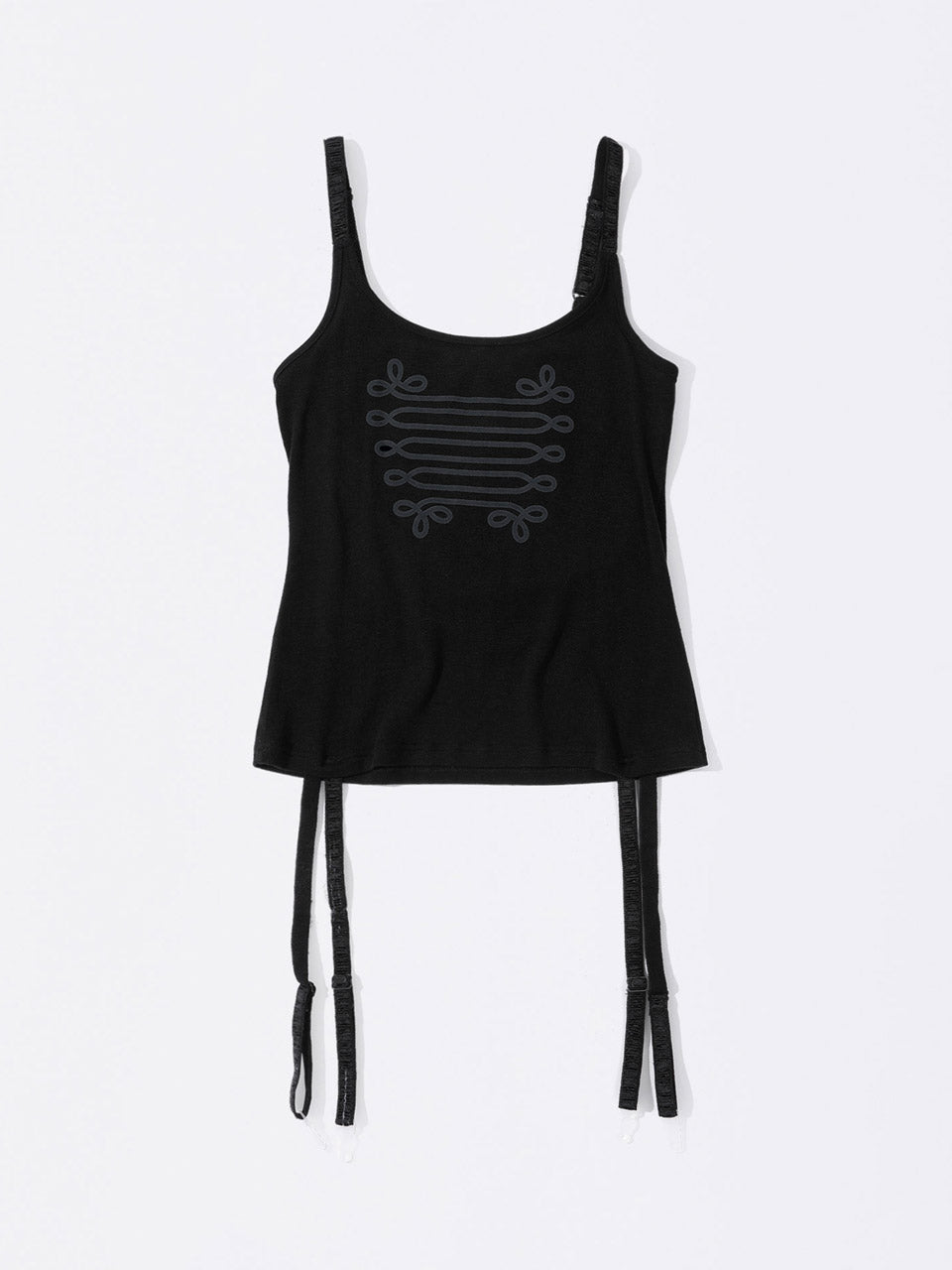 Garter Reversible Top Black