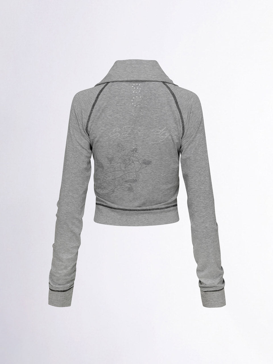SCULPTOR パーカー グレー SCULPTOR Beaded Saint Hoodie Zip-Up 4BFT523 (SCULPTOR