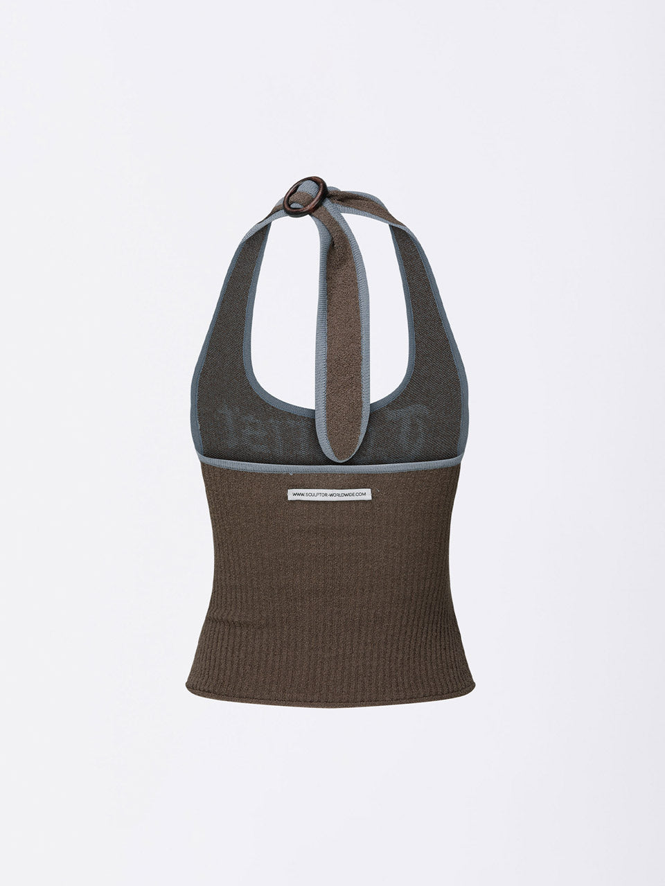 ★SCULPTOR★ Tourist Boucle Halter Ash Plum SC25S239BR Tourist Boucle Halter Ash Plum – SCULPTOR JAPAN