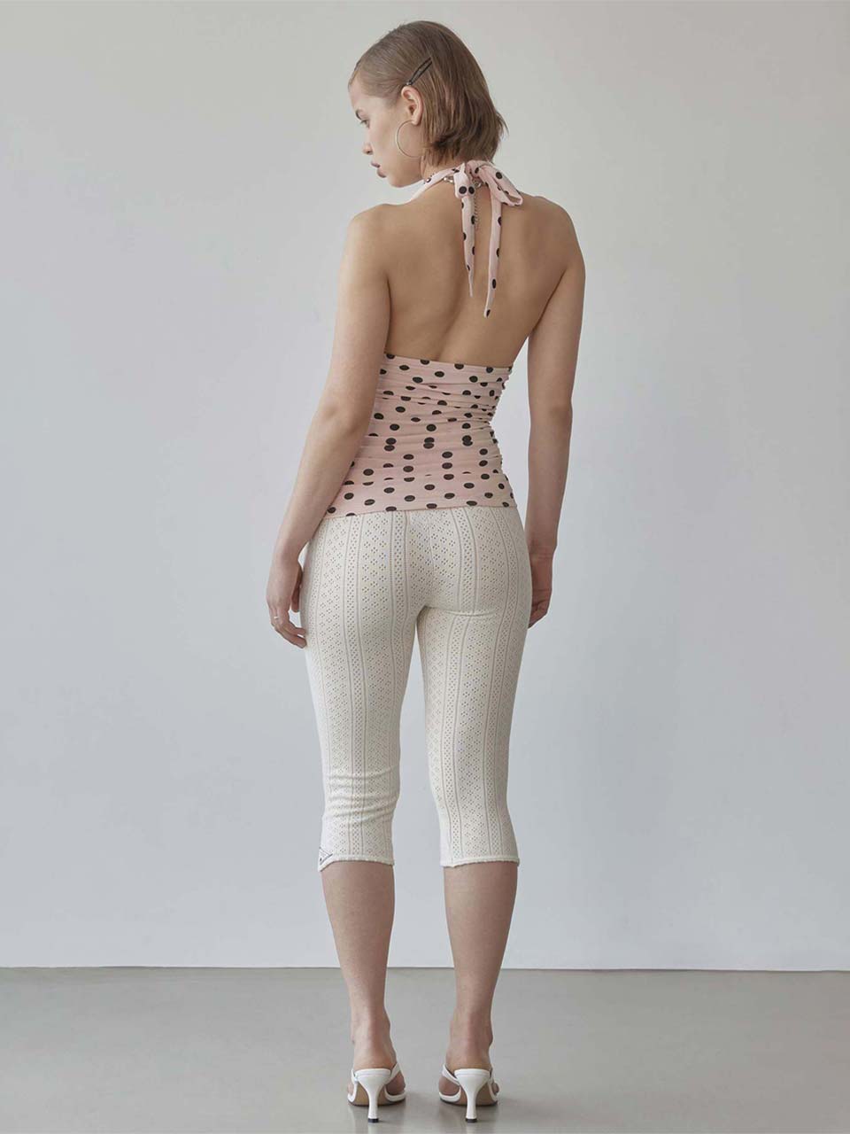 Dot Halter Top Pink