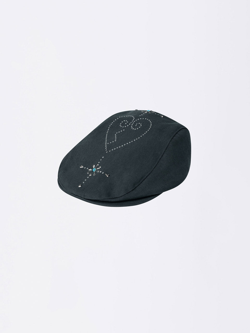 Boho Stud Hunting Cap Charcoal