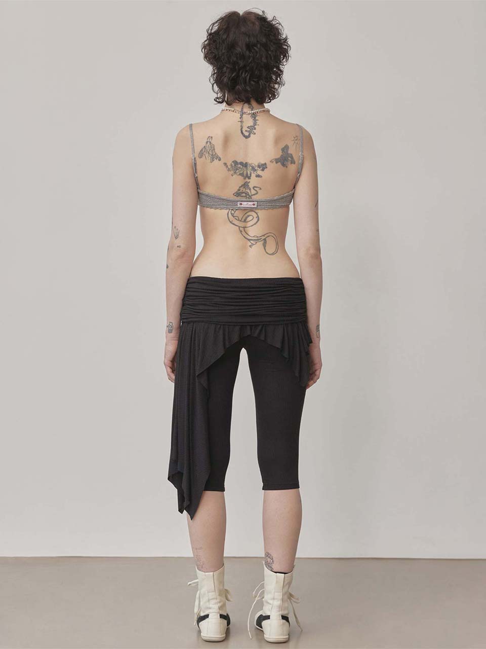【5月下旬お届け予定】Eyelet Knit Bustier Melange Gray