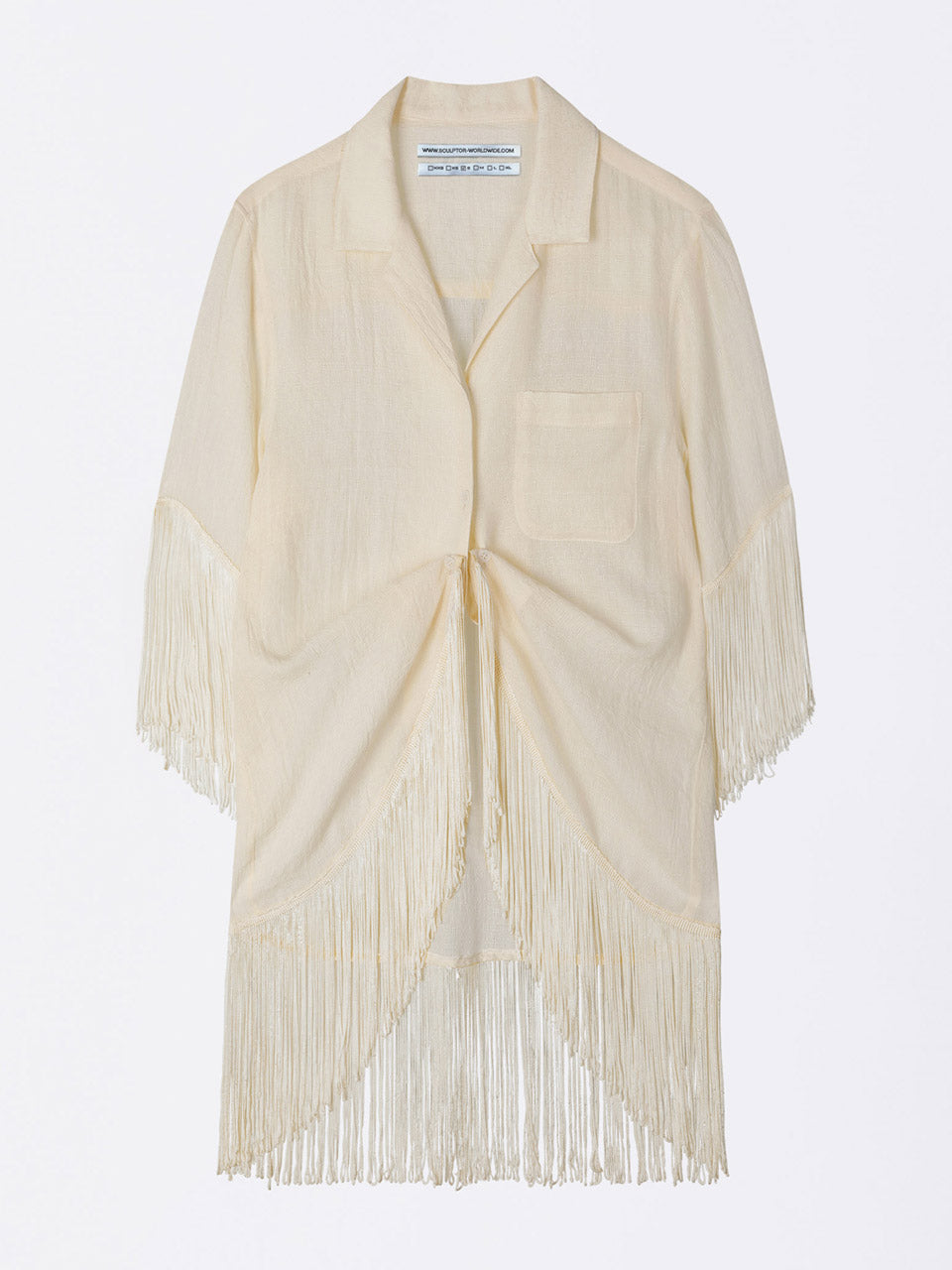 Boho Hawaiian Shirt Cream