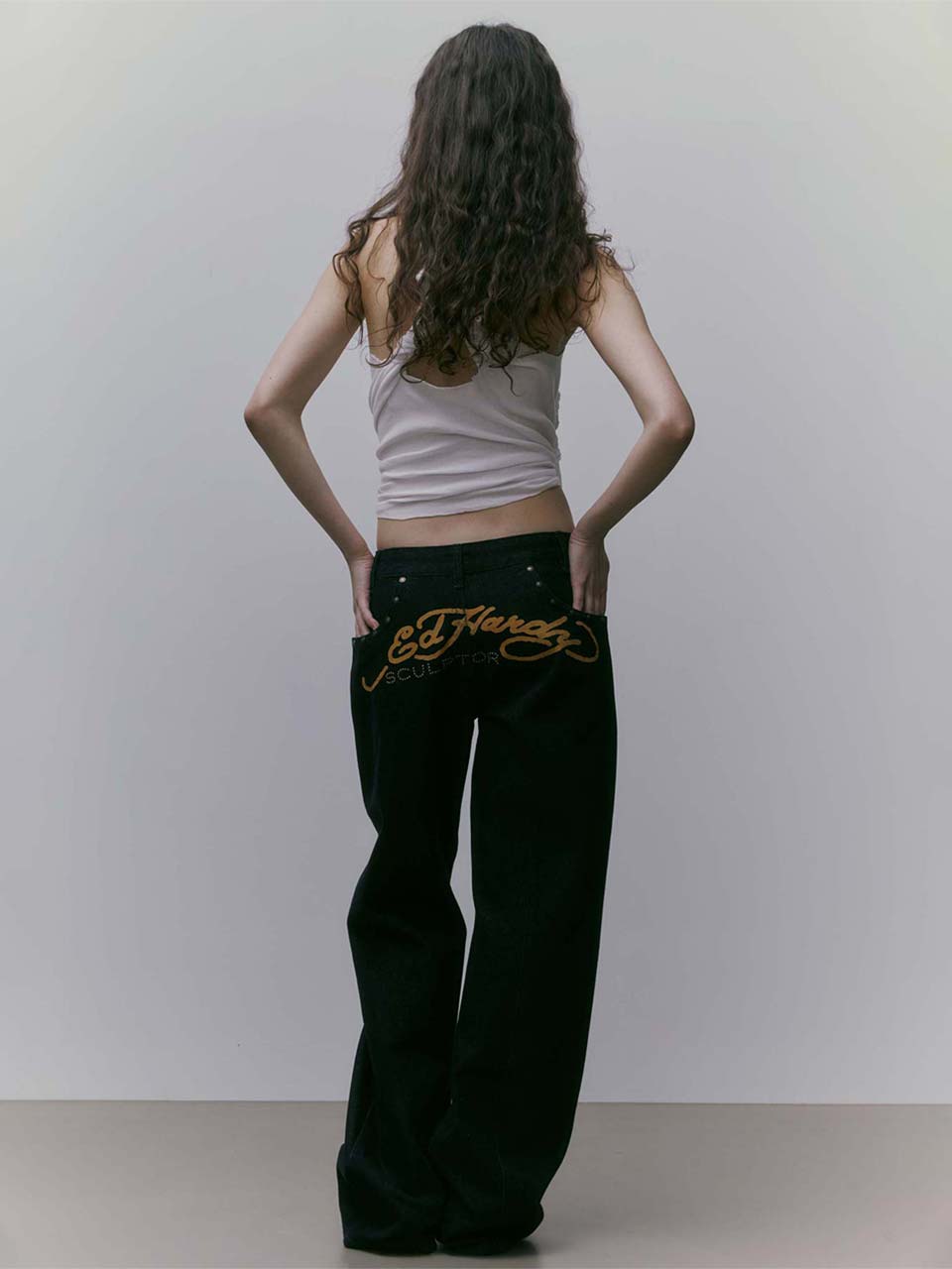 Sculptor X Ed Hardy] Cracked Angel Denim Indigo – SCULPTOR JAPAN