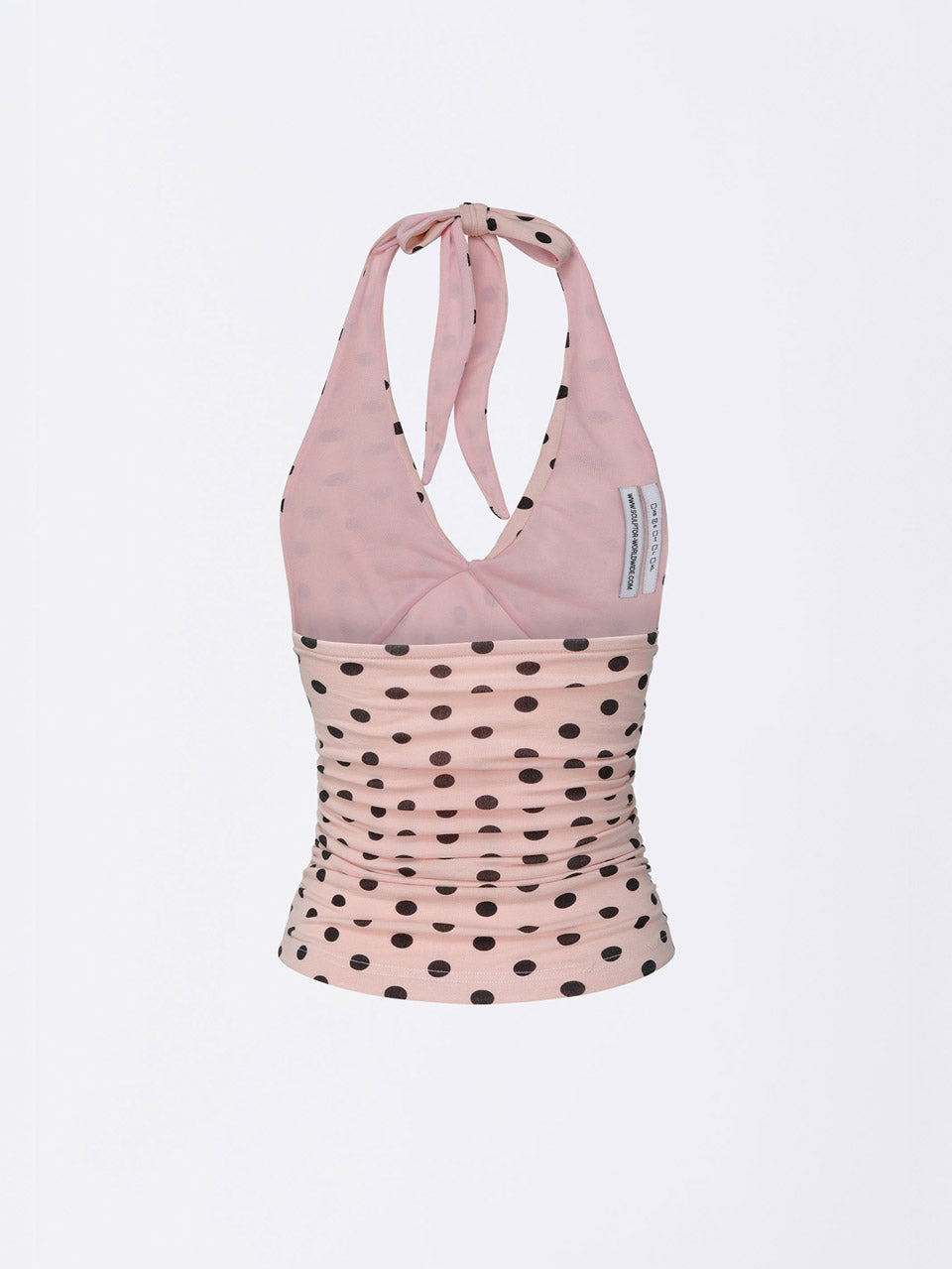 Dot Halter Top Pink