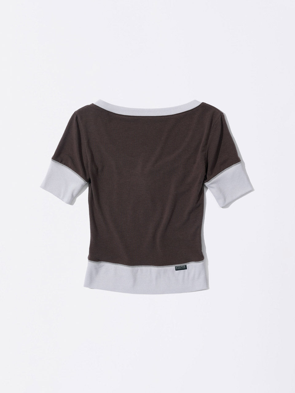 ★SCULPTOR★ Heart Neck Tee Brown SC25S249BR Heart Neck Tee Brown – SCULPTOR JAPAN