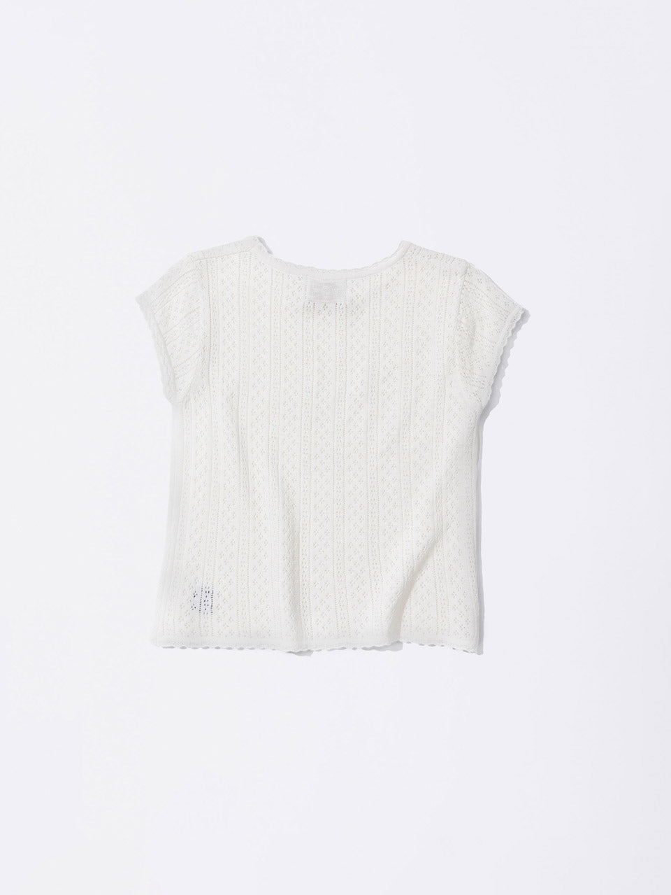 Eyelet Knit Tee Ivory