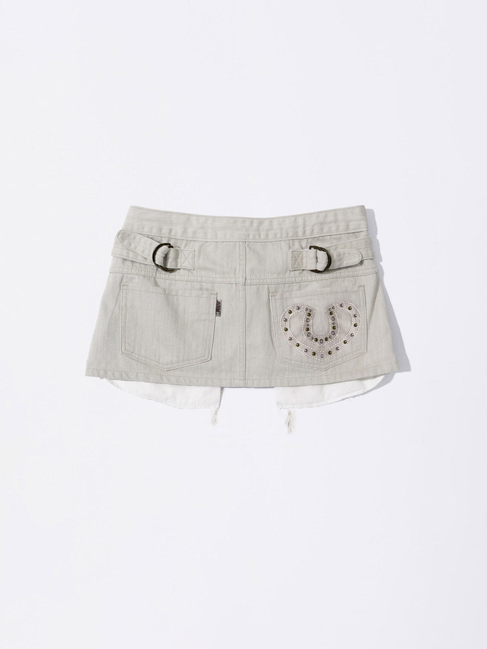 Apron Layered Mini Skirt Raw