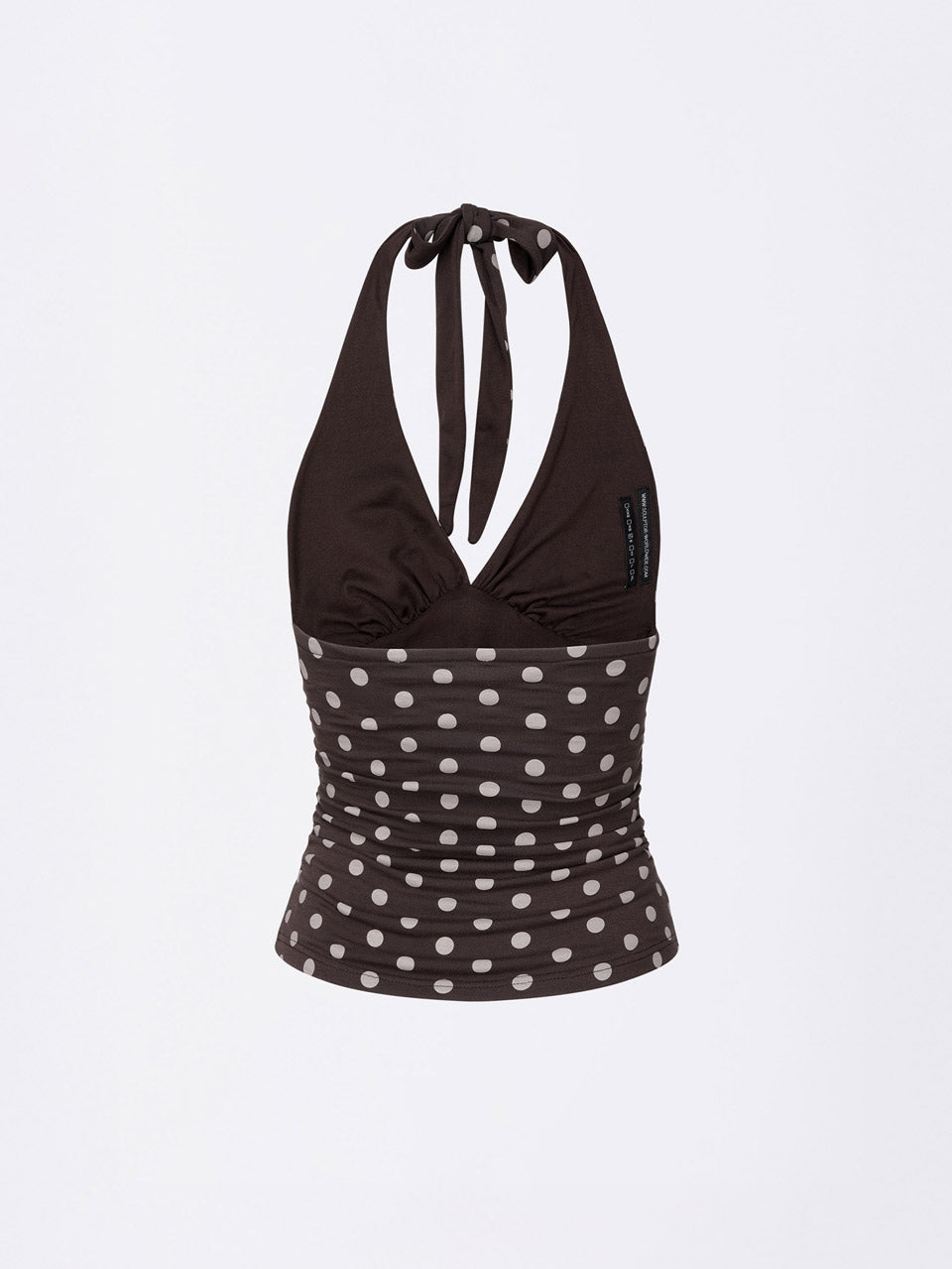 Dot Halter Top Brown