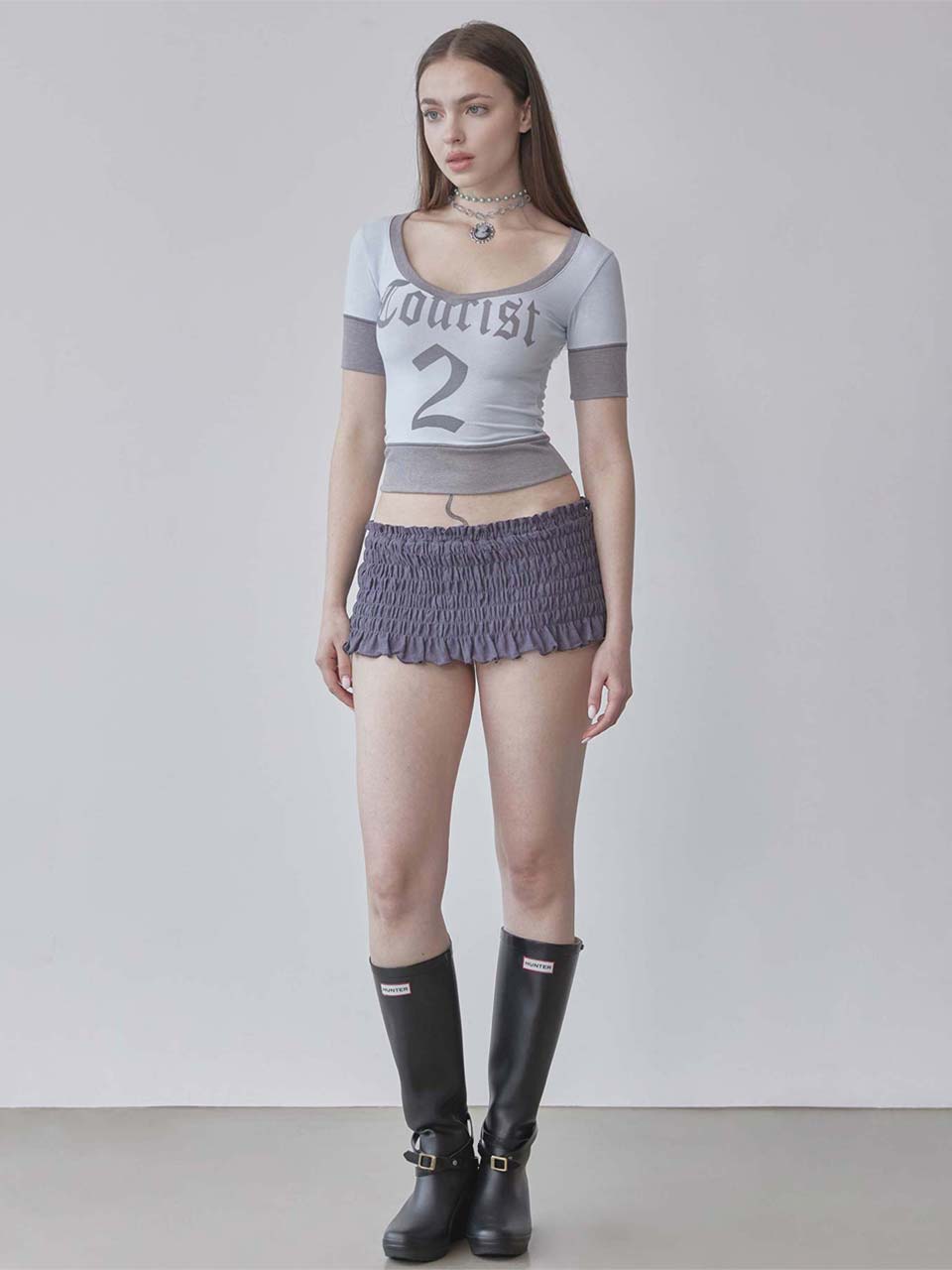 無料配送 ◆ Sculptor ◆ Heart Neck Tee Heart Neck Tee Brown – SCULPTOR JAPAN