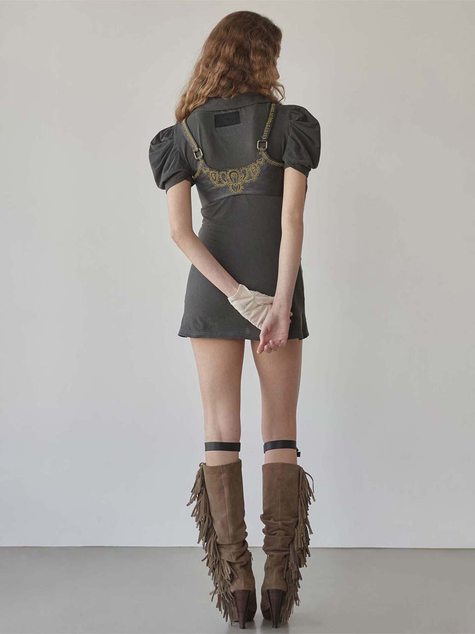 無料配送 ◆SCULPTOR◆ Shirring Tennis Dress Shirring Tennis Dress Washed Black – SCULPTOR JAPAN